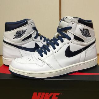 ナイキ(NIKE)のAIR JORDAN 1 OG MIDNIGHT NAVY メタリック ネイビー(スニーカー)