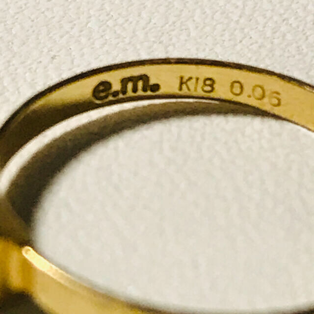 e.m.(イーエム)のk18♡ブラウンダイヤ♡リング♡e.m.♡ レディースのアクセサリー(リング(指輪))の商品写真