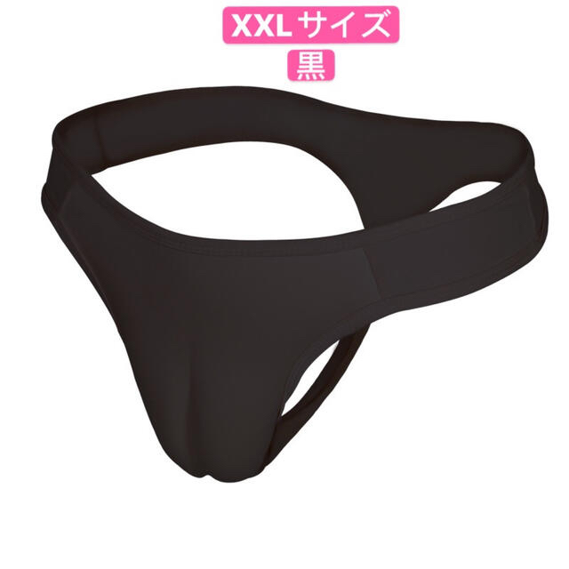 カバーパンツ 男性用 Tバック 前閉じ 男の娘パンツ  下着 女装用 黒XXL エンタメ/ホビーのコスプレ(コスプレ用インナー)の商品写真