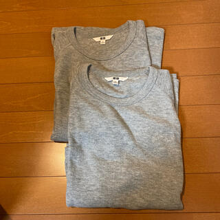 ユニクロ(UNIQLO)のユニクロ　長袖　Sサイズ　2枚セット(Tシャツ/カットソー(七分/長袖))