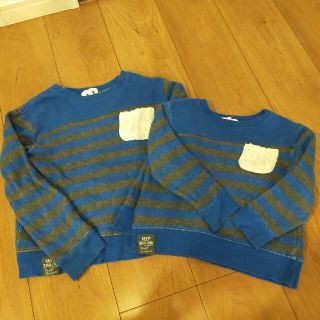 サンカンシオン(3can4on)の値下げ3can4on 100,130トレーナー 2着セット(Tシャツ/カットソー)