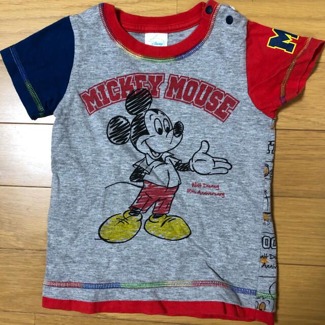 Disney(ディズニー)のミッキーマウス Tシャツ 半袖 90 キッズ/ベビー/マタニティのキッズ服男の子用(90cm~)(Tシャツ/カットソー)の商品写真