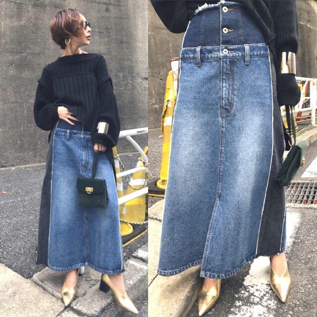 AMERI 新品　REMAKE DENIM SKIRT