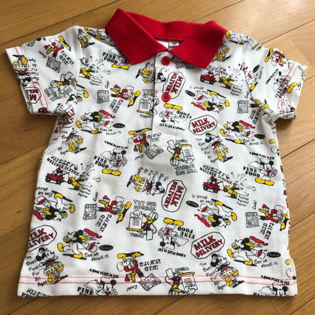 Disney(ディズニー)のミッキーマウス ポロシャツ 90 キッズ/ベビー/マタニティのキッズ服男の子用(90cm~)(Tシャツ/カットソー)の商品写真