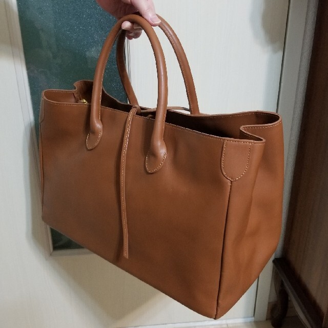 【美品・日本製】茶革のバッグ