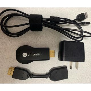 グーグル(Google)の【中古品】Google Chromecast 第1世代(映像用ケーブル)