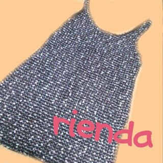 リエンダ(rienda)のrienda ﾂｲｰﾄﾞﾀﾝｸﾜﾝﾋﾟ(ミニワンピース)