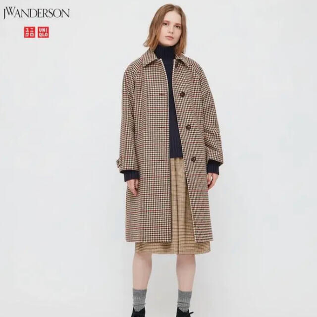 UNIQLO×JW ANDERSONコラボチェックステンカラーコート