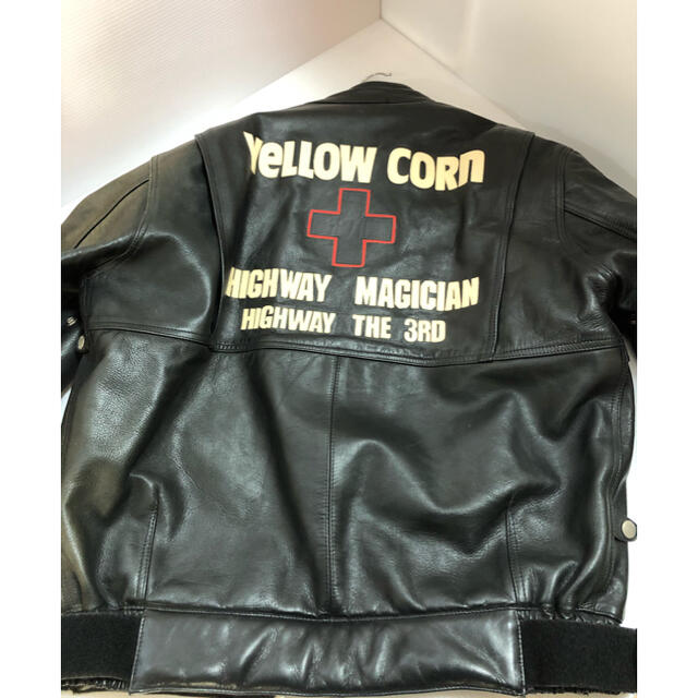 YeLLOW CORN(イエローコーン)のYELLOWCORN 牛革バイク用ジャケットプロテクター＋ベスト付き　サイズ3L メンズのジャケット/アウター(ライダースジャケット)の商品写真