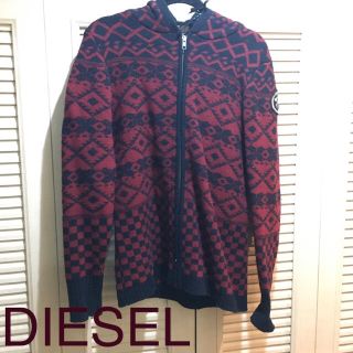 ディーゼル(DIESEL)の【送料無料】DIESEL ニットカーディガン（Sサイズ・レッド）(ニット/セーター)