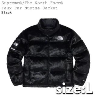 シュプリーム(Supreme)のL送込!! Supreme×NorthFaceファーヌプシ黒(ダウンジャケット)