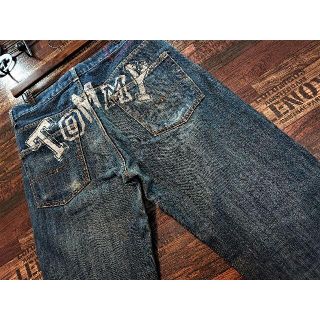 トミー(TOMMY)のトミー♪デザインペイントジーンズ♪ウエスト約84cm♪2029B(デニム/ジーンズ)