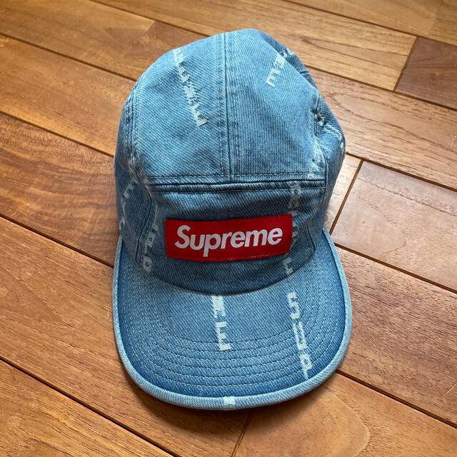 Supreme Logo Stripe Jacquard Denim Camp