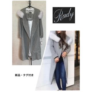 レディー(Rady)のRady  ファーフードロングコート タグ付き(ロングコート)