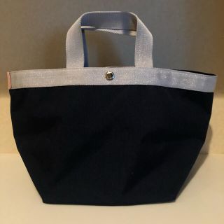 エルベシャプリエ(Herve Chapelier)のエルベシャプリエ　限定品　707c ネイビーxシルバーxドラジェ(ハンドバッグ)