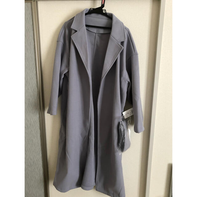 GRL(グレイル)のGRL リボンベルト付き　ロングガウンコート レディースのジャケット/アウター(ロングコート)の商品写真