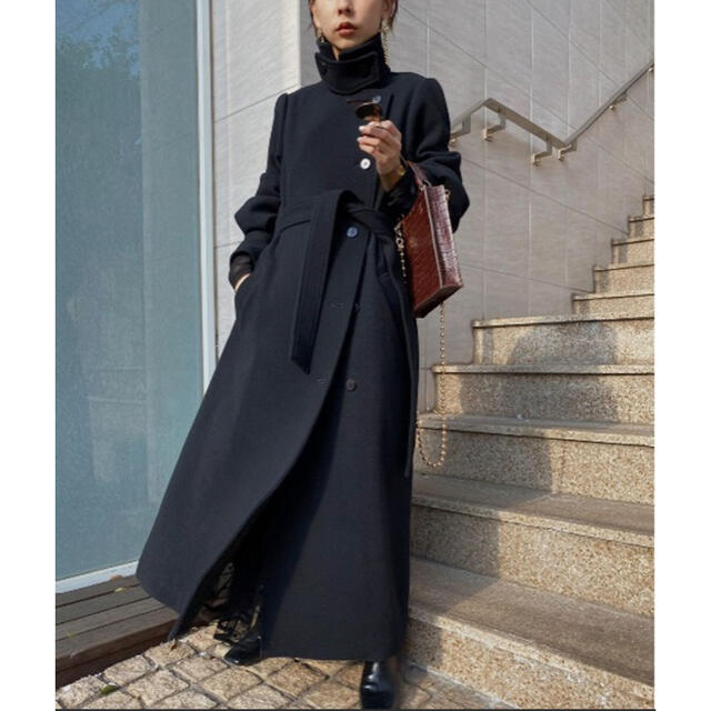 ameri POOFY FLARE LONG COAT - ロングコート