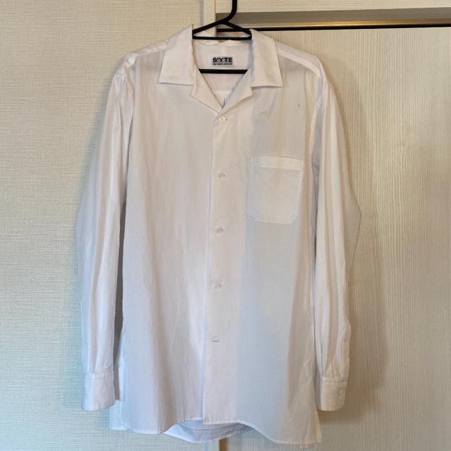 Broad Open Collar Shirt オープンカラーシャツ　ホワイト白