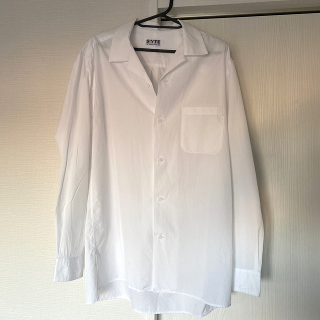 Broad Open Collar Shirt オープンカラーシャツ　ホワイト白