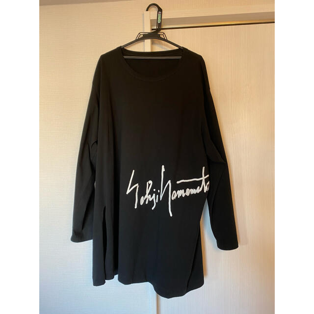 Yohji Yamamoto(ヨウジヤマモト)のグラウンドワイ　ロングスリーブジャンボカットソー　黒ブラック　ロンT メンズのトップス(Tシャツ/カットソー(七分/長袖))の商品写真