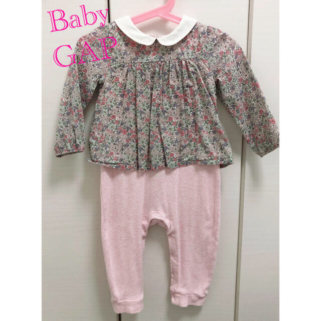 babyGAP(ベビーギャップ)の【baby GAP】花柄ロンパース キッズ/ベビー/マタニティのベビー服(~85cm)(ロンパース)の商品写真