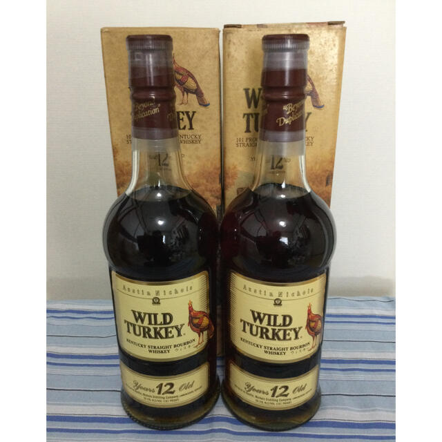 酒古酒　wild turkey ワイルドターキー12年　ウイスキー　2本