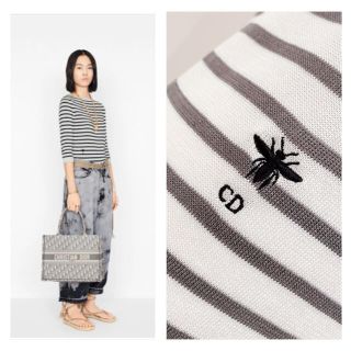 Christian Dior 未使用 BEE刺繍 ボーダー ニット | viratindustries.com