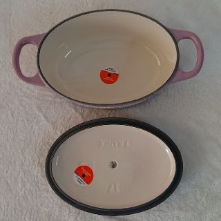 LE CREUSET - ル・クルーゼ 17cm ココット オーバル モーヴ ピンクの