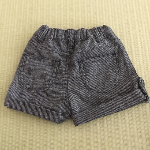 Branshes(ブランシェス)の【美品】ブランシェス ショートパンツ 80 女の子 キュロット ズボン グレー キッズ/ベビー/マタニティのベビー服(~85cm)(パンツ)の商品写真