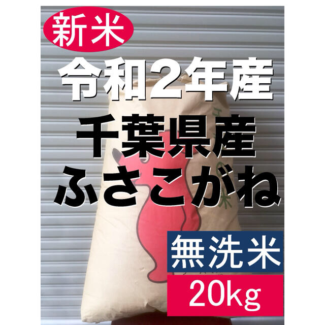 千葉県産ふさこがね　令和2年産　無洗米　米/穀物　一等米　20kg(10kg×2)