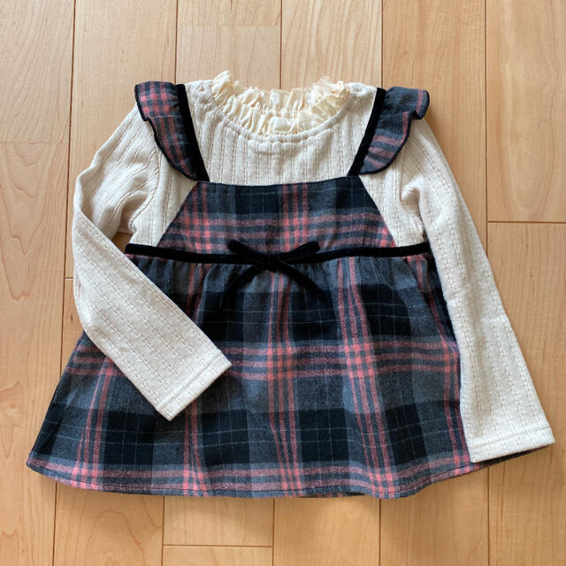 3can4on(サンカンシオン)の新品✨ワンピース チュニック トップス　100 キッズ/ベビー/マタニティのキッズ服女の子用(90cm~)(Tシャツ/カットソー)の商品写真