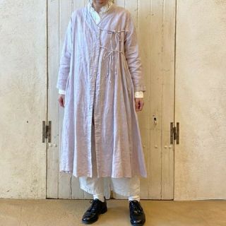 ネストローブ(nest Robe)の試着のみ！ネストローブ☆ リネンカシュクールフレアワンピース(ロングワンピース/マキシワンピース)