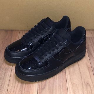 ナイキ(NIKE)の良品 NIKE AIR FORCE 1 PATENT 25cm 黒 ブラック(スニーカー)