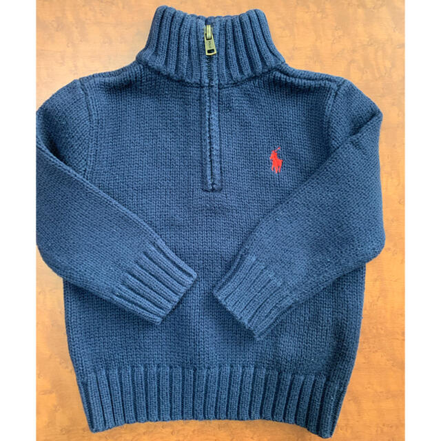 POLO RALPH LAUREN(ポロラルフローレン)のポロラルフローレン　ハーフジップニット　80cm キッズ/ベビー/マタニティのベビー服(~85cm)(ニット/セーター)の商品写真