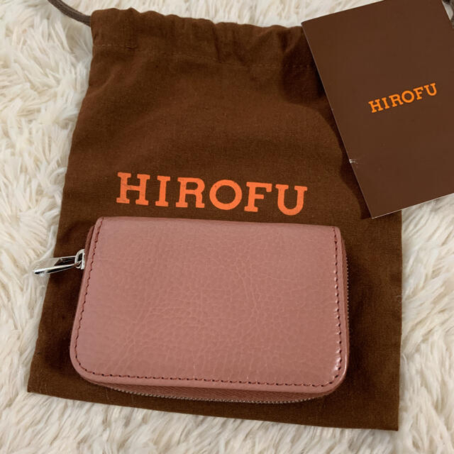未使用　HIROFU ヒロフ　レザー三つ折り財布　カードフォルダー付き　ブラック