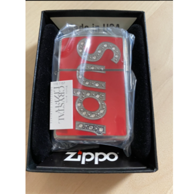 Supreme Swarovski Zippo box logoステッカーつき | mezcla.in