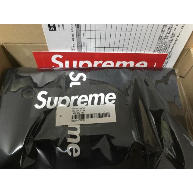 Supreme Cross Box Logo tee Black Lサイズ