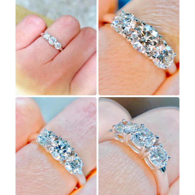 De Beersトリロジー pt900トリロジーダイヤモンドリング1.015ct ハンドメイドのアクセサリー(リング)の商品写真