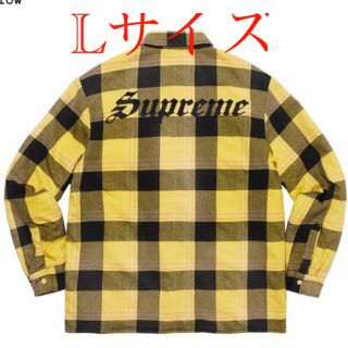 シュプリーム(Supreme)の新品　黄色　Supreme  Quilted Flannel Shirt L(シャツ)