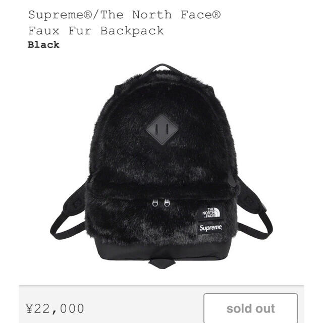 supreme/The North Face faux fur backpack