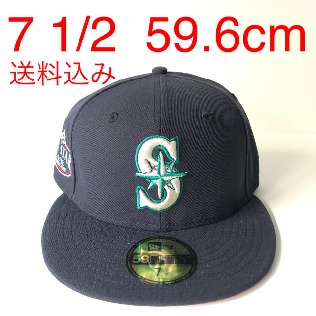 New Era ツバ裏ピンク 1/2 Cap ニューエラ マリナーズ Navyメンズ