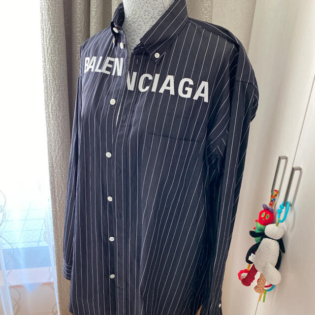 BALENCIAGA シャツブラウス ビンテージ? スケッチ柄 ベージュ