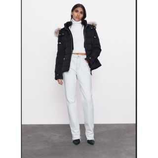 ザラ(ZARA)のZARA フード付きダウンコート(ダウンジャケット)