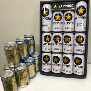 サッポロ(サッポロ)のサッポロ生ビール黒ラベル　と　訳ありスーパードライ10本(ビール)