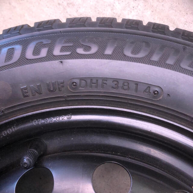 BRIDGESTONE - スタッドレスタイヤ 4本セット鉄ホイール付 155/65R13