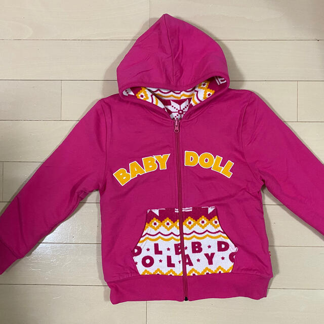 BABYDOLL(ベビードール)のBABYDOLLベビードール リバーシブルパーカー 140 キッズ/ベビー/マタニティのキッズ服女の子用(90cm~)(ジャケット/上着)の商品写真