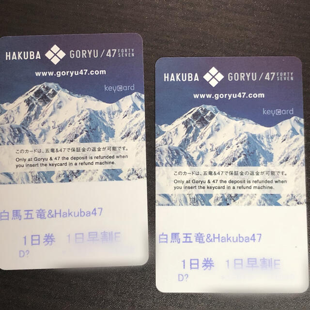 白馬五竜、HAKUBA47リフト1日招待券ペア - スキー場