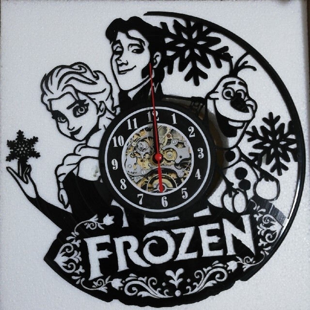 アナと雪の女王　レコード壁掛け時計　ディズニー　Disney　エルサ