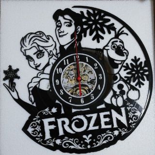 アナトユキノジョオウ(アナと雪の女王)のアナと雪の女王　レコード壁掛け時計　ディズニー　Disney　エルサ(キャラクターグッズ)