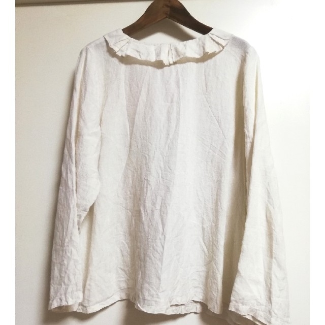 nest Robe(ネストローブ)のネストローブ 2way リネン フリルブラウス レディースのトップス(シャツ/ブラウス(長袖/七分))の商品写真